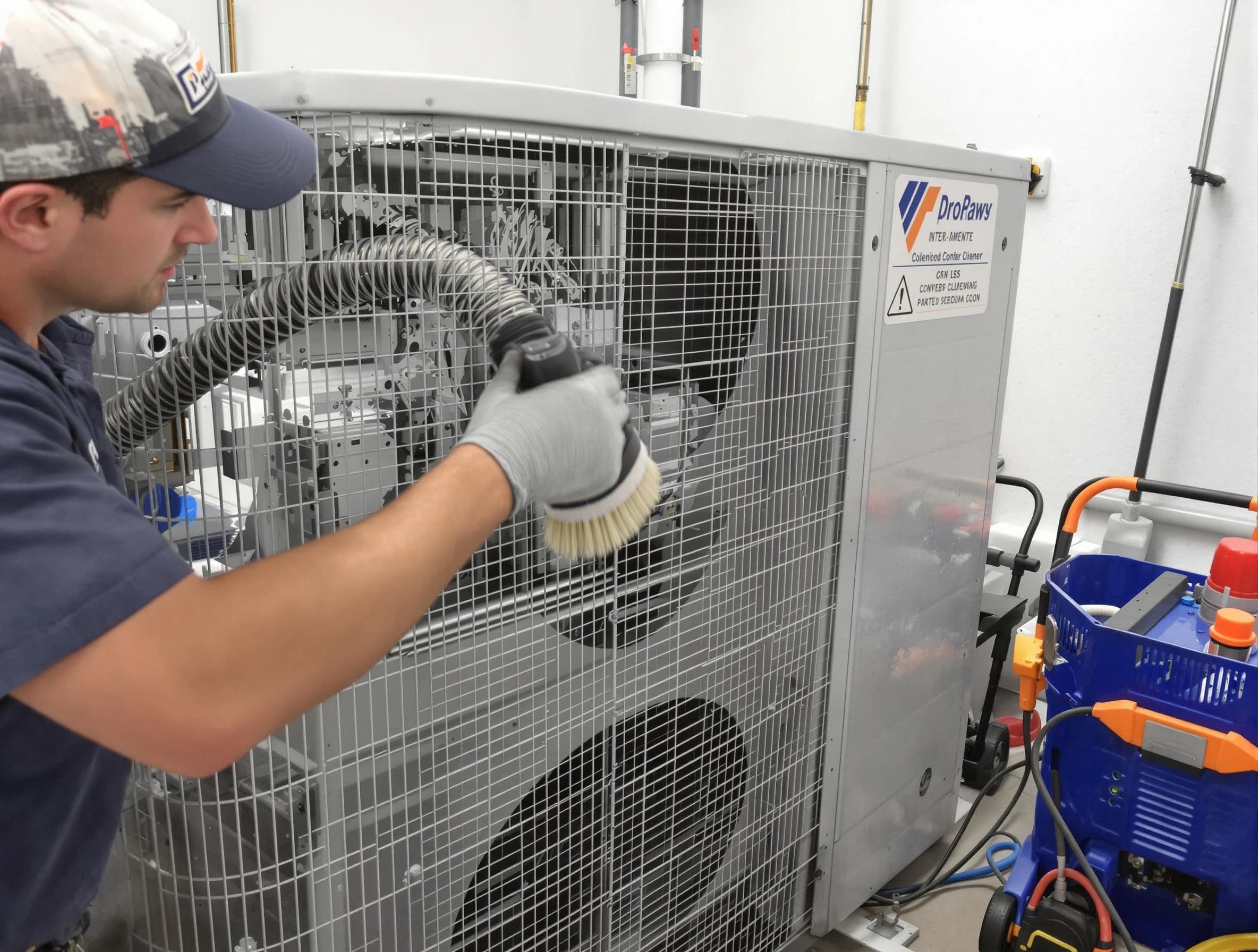 Natick Air Duct Cleaning specialist performing precision AC coil cleaning for improved system performance in Natick