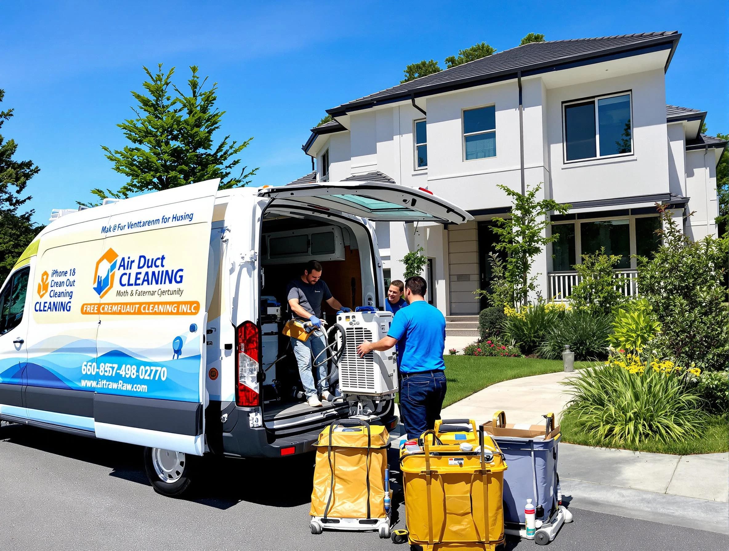Natick Air Duct Cleaning technician performing professional air duct cleaning in Natick