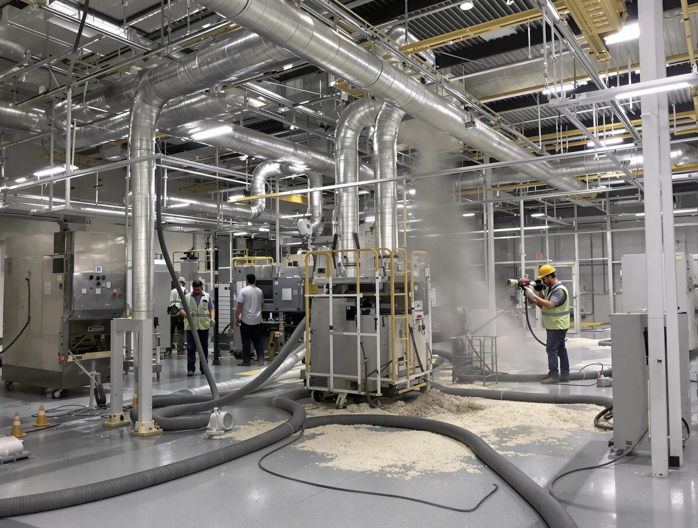 Heavy-duty industrial duct cleaning by Natick Air Duct Cleaning in Natick