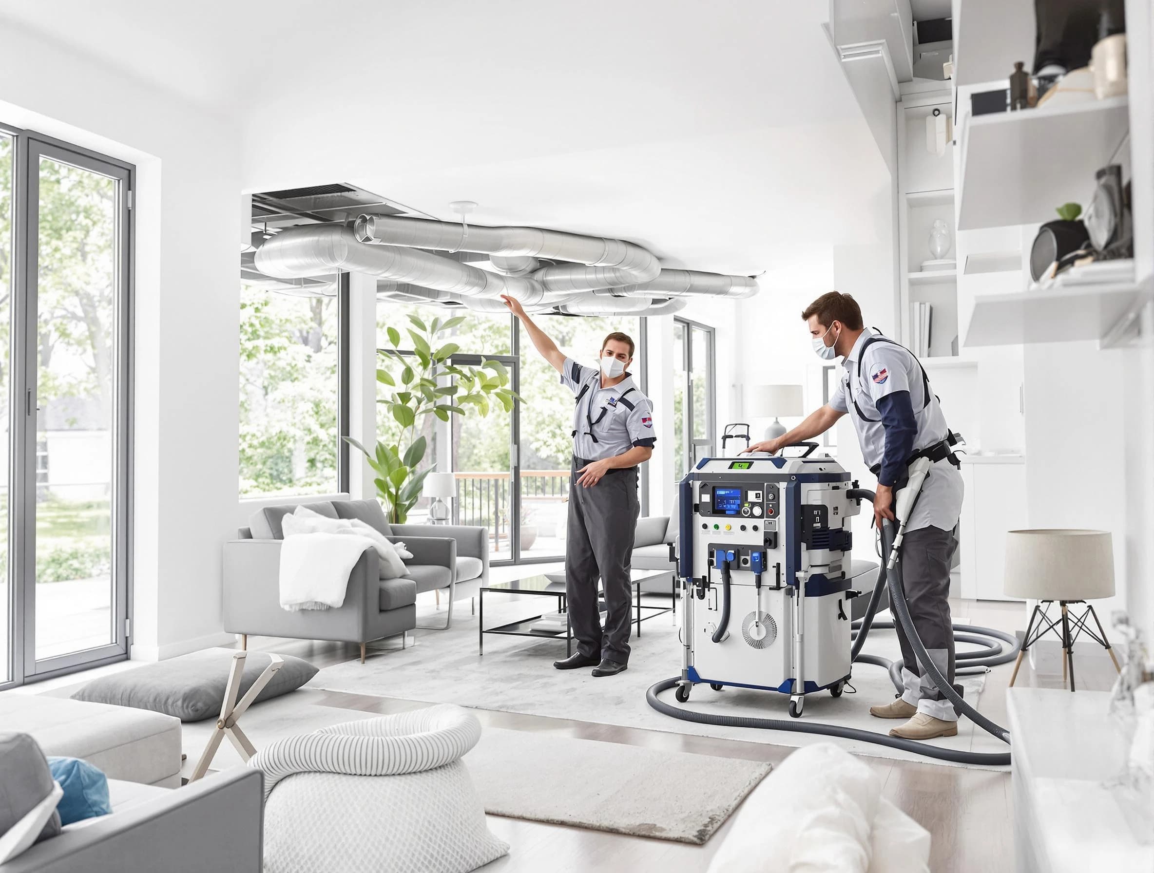 Natick Air Duct Cleaning professional conducting pure air duct cleaning with state-of-the-art equipment in Natick