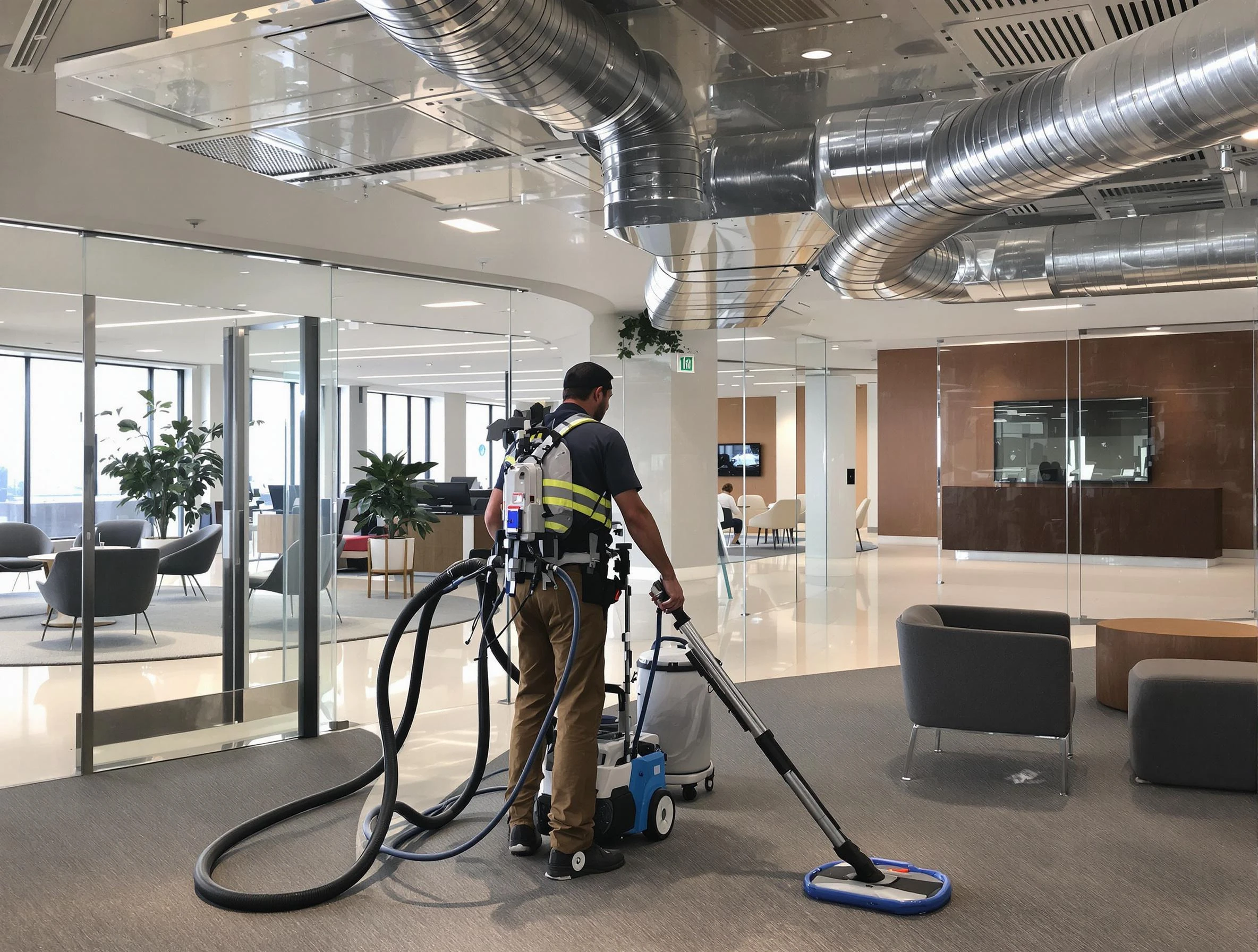 Commercial duct cleaning service by Natick Air Duct Cleaning in Natick