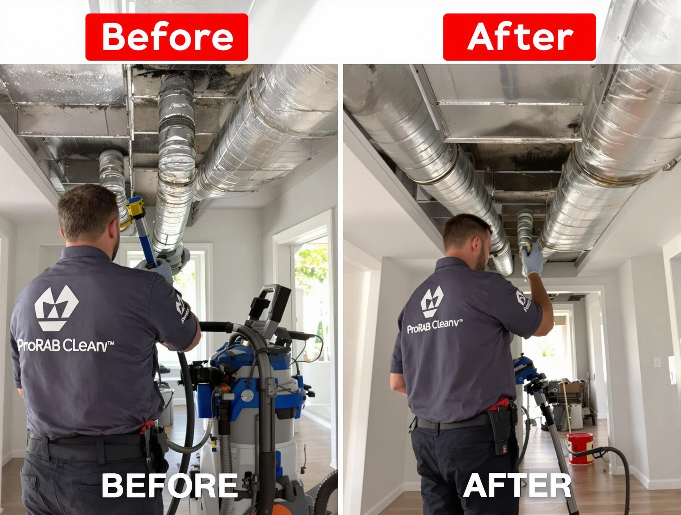 Natick Air Duct Cleaning expert performing thorough residential duct cleaning in a Natick home